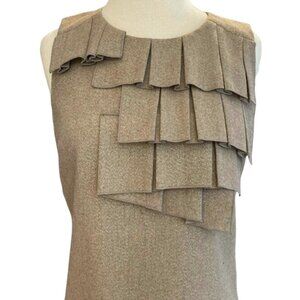 Banana Republic Metallic Ruffled Sleeveless Top